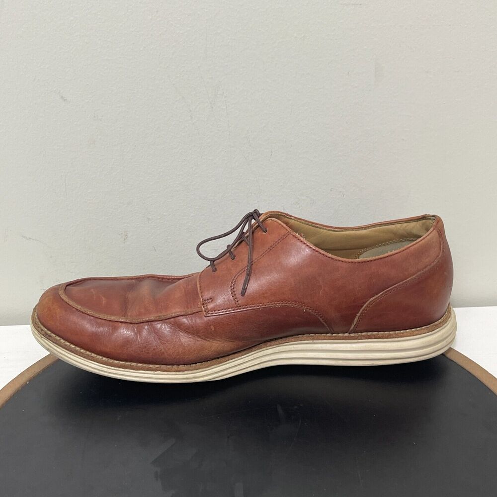 Cole Haan Shoes Men Size 13 M Lunar‎ Grand Apron Oxfords Brown Comfort Leather - Picture 6 of 14